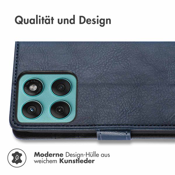 imoshion Luxuriöse Klapphülle Motorola Edge 60 Fusion - Dunkelblau