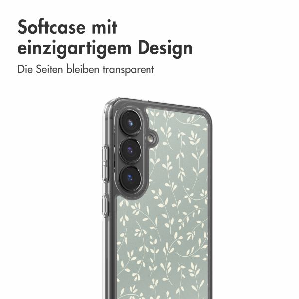 imoshion Design Hülle Samsung Galaxy S25 FE - Smoke Green Flowers