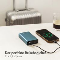 imoshion Ultra Series Aluminium Powerbank 20.000 mAh - Schnellladen bis 33W - Petrol Green
