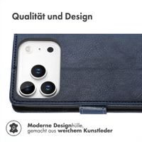 imoshion Luxuriöse Klapphülle Apple iPhone 18 Pro / 17 Pro - Dunkelblau