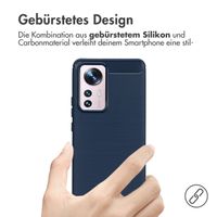 imoshion Brushed Back Cover Xiaomi 12 Pro - Dunkelblau