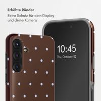 Selencia Vivid Back Cover Samsung Galaxy S25 FE - Happy Dots Chocolate