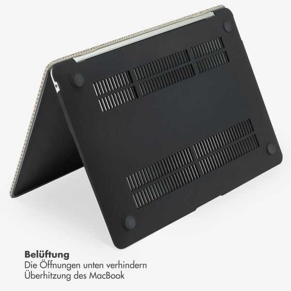 Selencia Cover mit gewebter Oberfläche für das MacBook Pro 14 Zoll (2021 / 2023 M3 chip / 2024 M4 chip) - A2442 / A2779 / A2918 / A3112 / A3185 / A3401 - Taupe