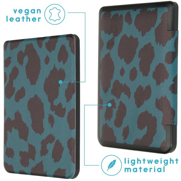 imoshion Design Slim Hard Case Klapphülle Kobo Nia - Green Leopard