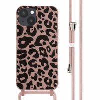 imoshion Silikonhülle design mit Band für das Apple iPhone 14 - Animal Pink