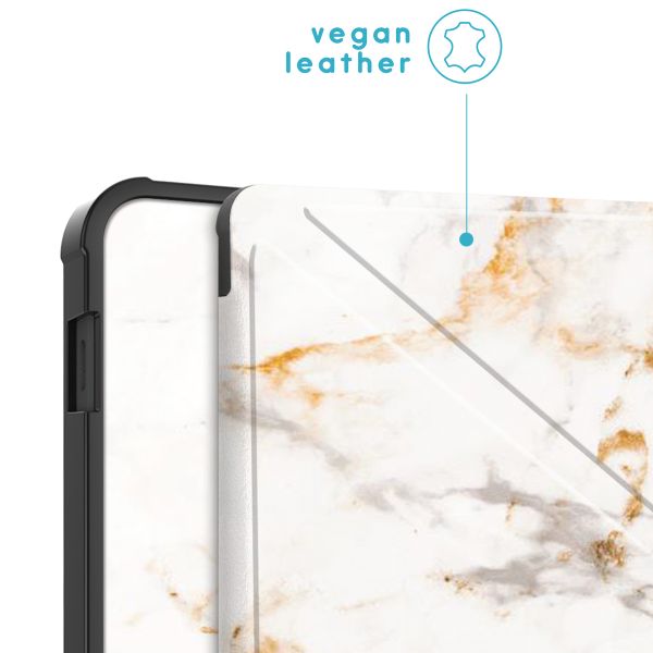 imoshion Design Klappbare Klapphülle Kobo Libra 2 / Tolino Vision 6 - White Marble