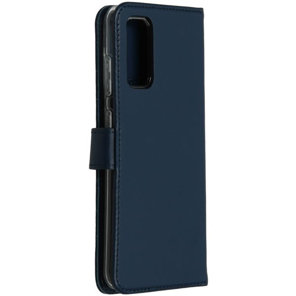 Selencia Echtleder Klapphülle Samsung Galaxy S20 - Blau