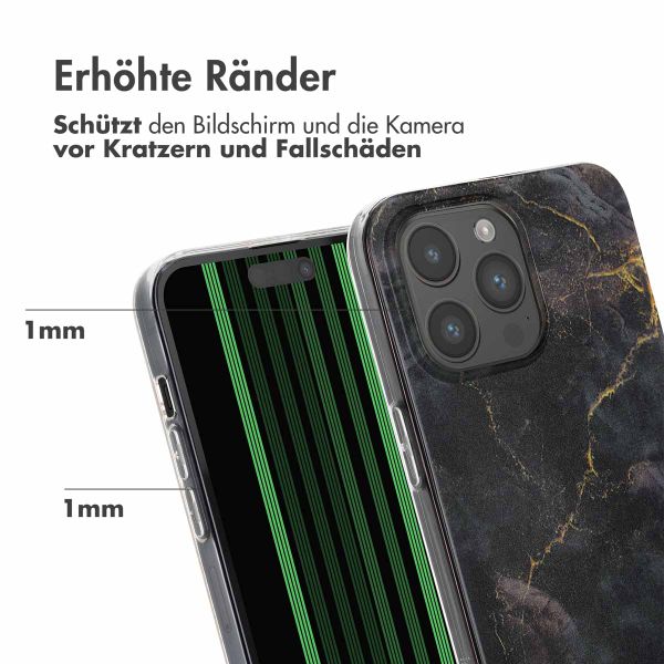 imoshion Design Hülle für das iPhone 15 Pro Max - Black Marble