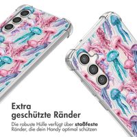 imoshion Design Hülle mit Band Samsung Galaxy S23 FE - Jellyfish Watercolor
