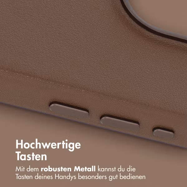 Accezz MagSafe Leather Backcover Apple iPhone 15 Pro - Kaffeebraun
