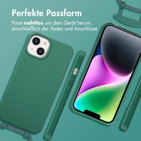 imoshion Color Backcover mit abnehmbarem Handykette und MagSafe Apple iPhone 14 - Dunkelgrün