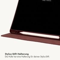 Selencia Croco Klaphülle Samsung Galaxy Tab A11 Plus / A9 Plus - Burgundy