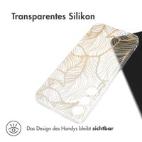 imoshion Design Hülle Samsung Galaxy S24 Plus - Golden Leaves Transparent