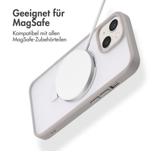 Accezz Ring Stand Backcover mit MagSafe Apple iPhone 15 - Grau