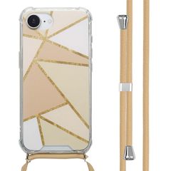 imoshion Design Hülle mit Band Apple iPhone 16e - Beige Graphic