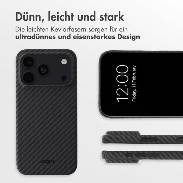 Accezz MagSafe Kevlar® Hülle Apple iPhone 18 Pro Max / 17 Pro Max - Schwarz