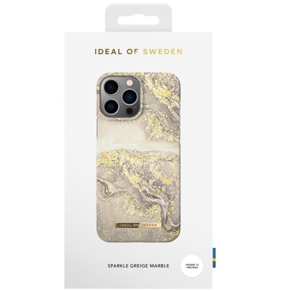 iDeal of Sweden Fashion Back Case für das Apple iPhone 13 Pro Max - Sparkle Greige Marble
