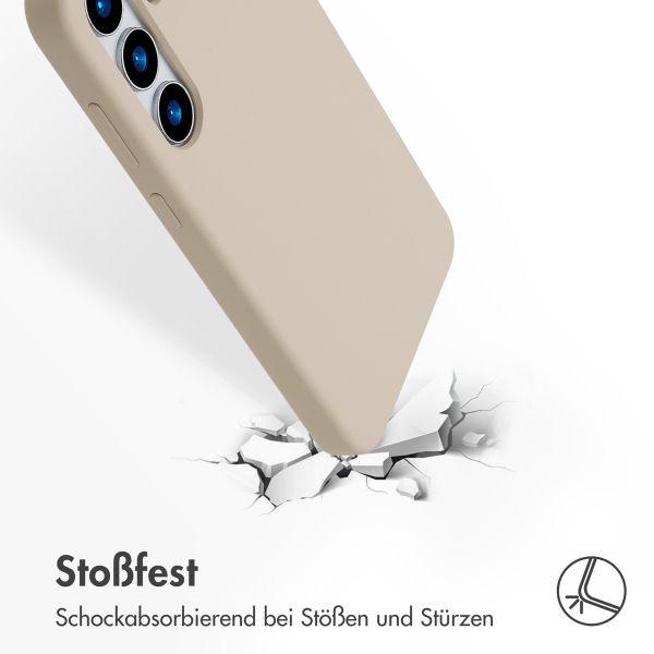 Accezz Liquid Silikoncase mit MagSafe Samsung Galaxy S25 Plus - Stone