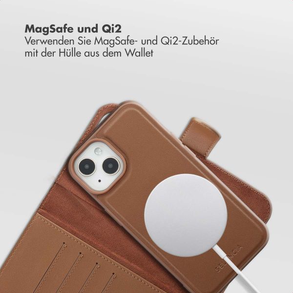 Selencia Olyn Abnehmbare Bookcase mit MagSafe Apple iPhone 14 / 13 - Braun