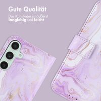 imoshion Design Klapphülle für das Samsung Galaxy S25 - Purple Marble