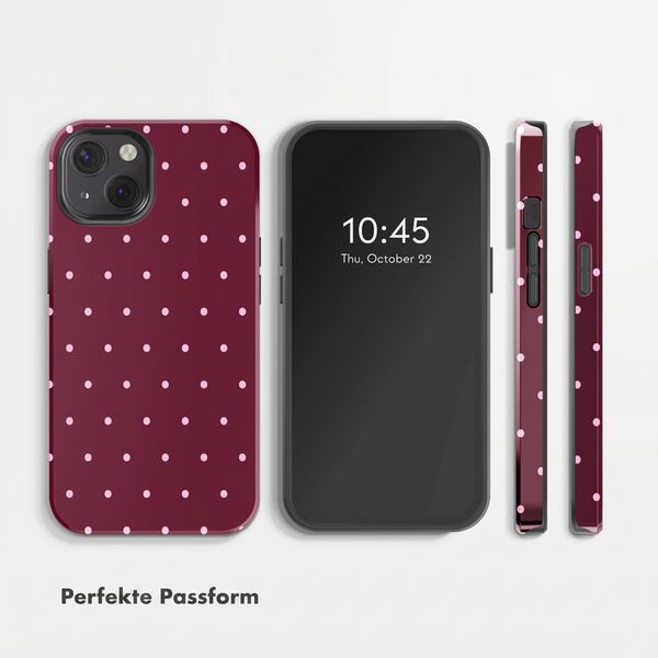 Selencia Vivid Back Cover Apple iPhone 13 - Happy Dots Burgundy