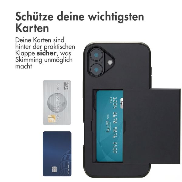 imoshion Backcover mit Kartenfach Apple iPhone 16 Plus - Schwarz