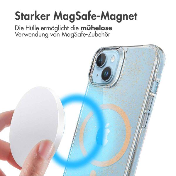 imoshion Klare Glitter Backcover mit MagSafe Apple iPhone 14 - Gold