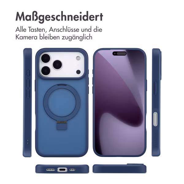 Accezz Ring Stand Backcover mit MagSafe Apple iPhone 17 Pro - Blau