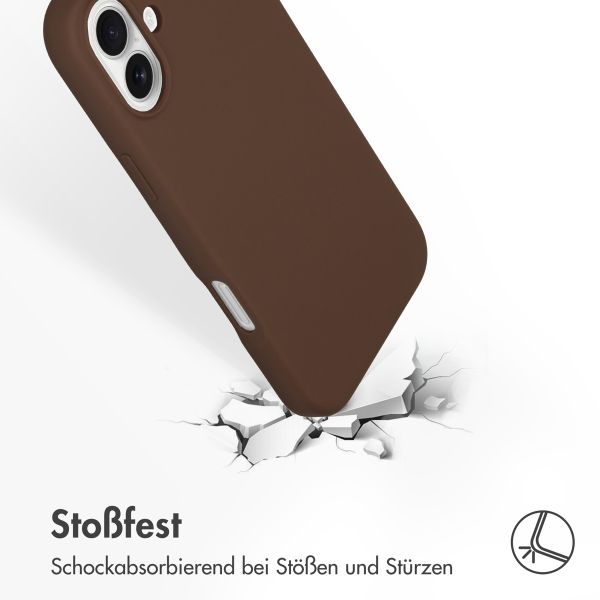 Accezz Liquid Silikoncase mit MagSafe für das Apple iPhone 16 - New Tea Brown