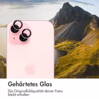 imoshion 2er-Pack Objektivschutz für Kamera für das Apple iPhone 15 / 15 Plus - Pink