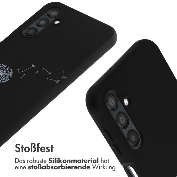 imoshion Silikonhülle design mit Band für das Samsung Galaxy A25 (5G) - Dandelion Black