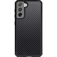 Itskins Hybrid Carbon Backcover Samsung Galaxy S21 - Schwarz