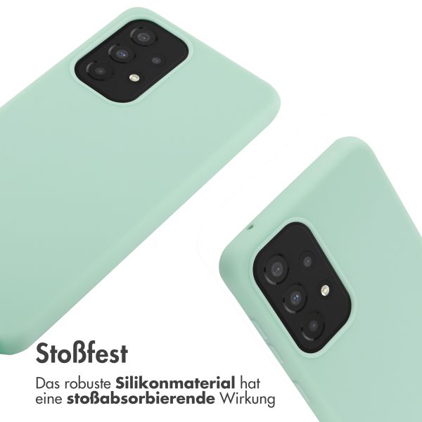 imoshion Silikonhülle mit Band für das Samsung Galaxy A33 - Mintgrün