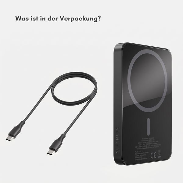 Selencia Vivid Powerbank 5.000 mAh - MagSafe und Qi - Black / Leopard