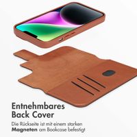 Accezz 2-in-1 Klapphülle aus Leder mit MagSafe Apple iPhone 14 - Sienna Brown