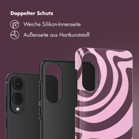 Selencia Vivid Back Cover Samsung Galaxy S25 Edge - Wavy Swirl Pink Plum