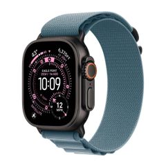 Apple Alpine Loop Armband für  Apple Watch Series 1 - 11 / SE / Ultra (44/45/46/49 mm) - Größe S - Light Blue / Black Titanium