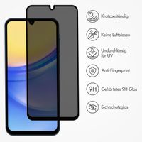 Accezz Privacy Displayschutz aus gehärtetem Glas Samsung Galaxy A15 (5G/4G)