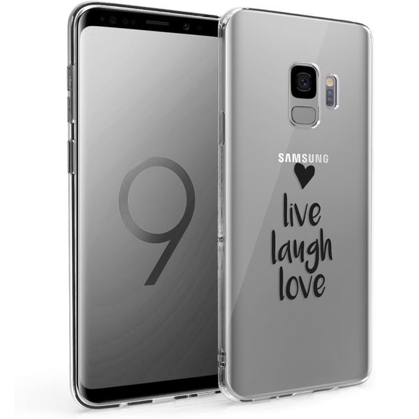 imoshion Design Hülle Samsung Galaxy S9 - Live Laugh Love - Schwarz