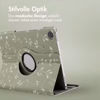 imoshion 360° drehbare Design Klapphülle Samsung Galaxy Tab A9 Plus - Green Flowers