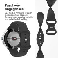 imoshion Silikon-Armband⁺ für  Google Pixel Watch 3 / 4 (45 mm) - Größe S - Schwarz