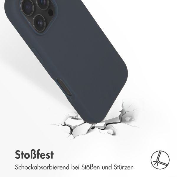 Accezz Liquid Silikoncase mit MagSafe für das iPhone 16 Pro - Dunkelblau