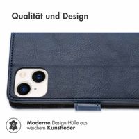 imoshion Luxuriöse Klapphülle Apple iPhone 14 / 13 - Dunkelblau