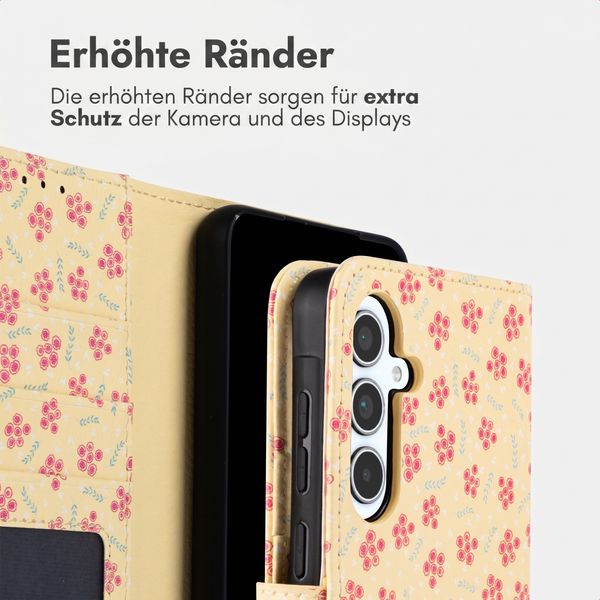 imoshion Design Klapphülle Samsung Galaxy A35 - Sunny Yellow Petite Flowers