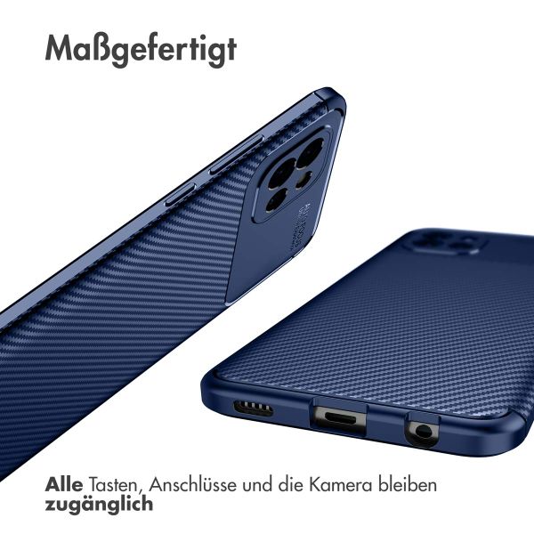 imoshion Carbon-Hülle für das Samsung Galaxy A03 - Blau