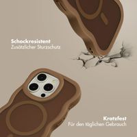 Selencia Wavy Backcover mit MagSafe Apple iPhone 15 Pro - Mocha Brown