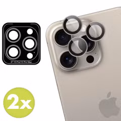 imoshion 2er-Pack Objektivschutz für Kamera für das Apple iPhone 15 Pro / 15 Pro Max - Natural Titanium