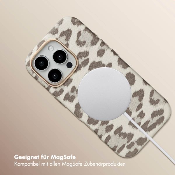 Selencia Sabi Backcover Leopardenmuster mit MagSafe Apple iPhone 16 Pro - Soft Ivory