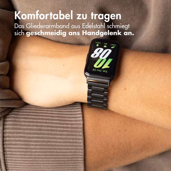 imoshion Edelstahlarmband für Samsung Galaxy Fit 3 - Schwarz
