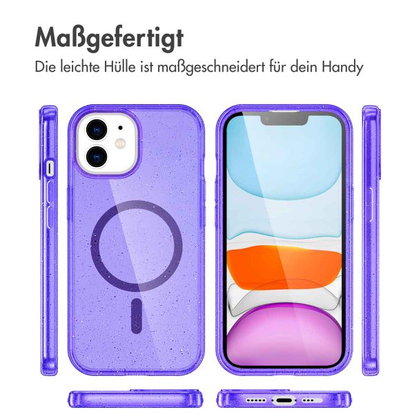 imoshion Sparkle Back Cover mit MagSafe für das Apple iPhone 12 (Pro) - Glitzer Violett